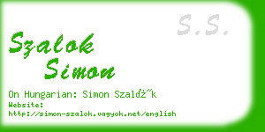 szalok simon business card